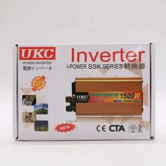 Автомобільний інвертор 12V-220V 1500W UKC SSK перетворювач напруги з USB та захистом Одеса