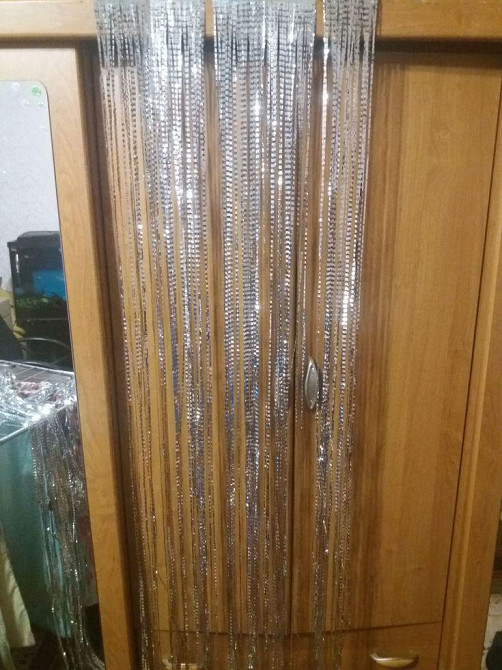 Дощик новорічний гафре 150 см на 22 см срібний Київ - фото 5