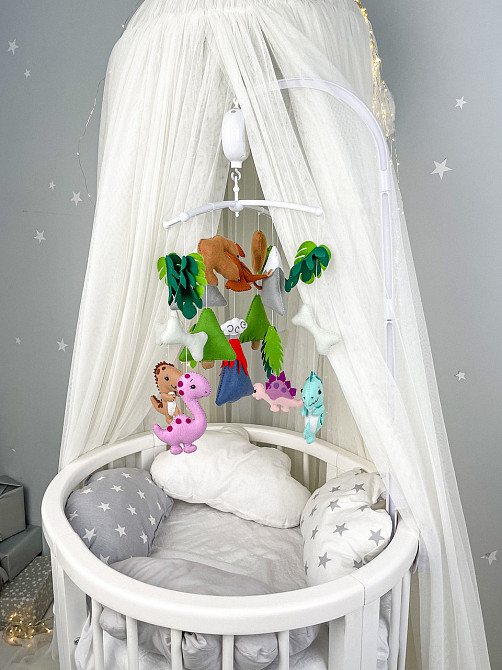 Музичний мобіль WoollyFox «Веселі динозаврики» з 35 мелодіями Киев - изображение 7