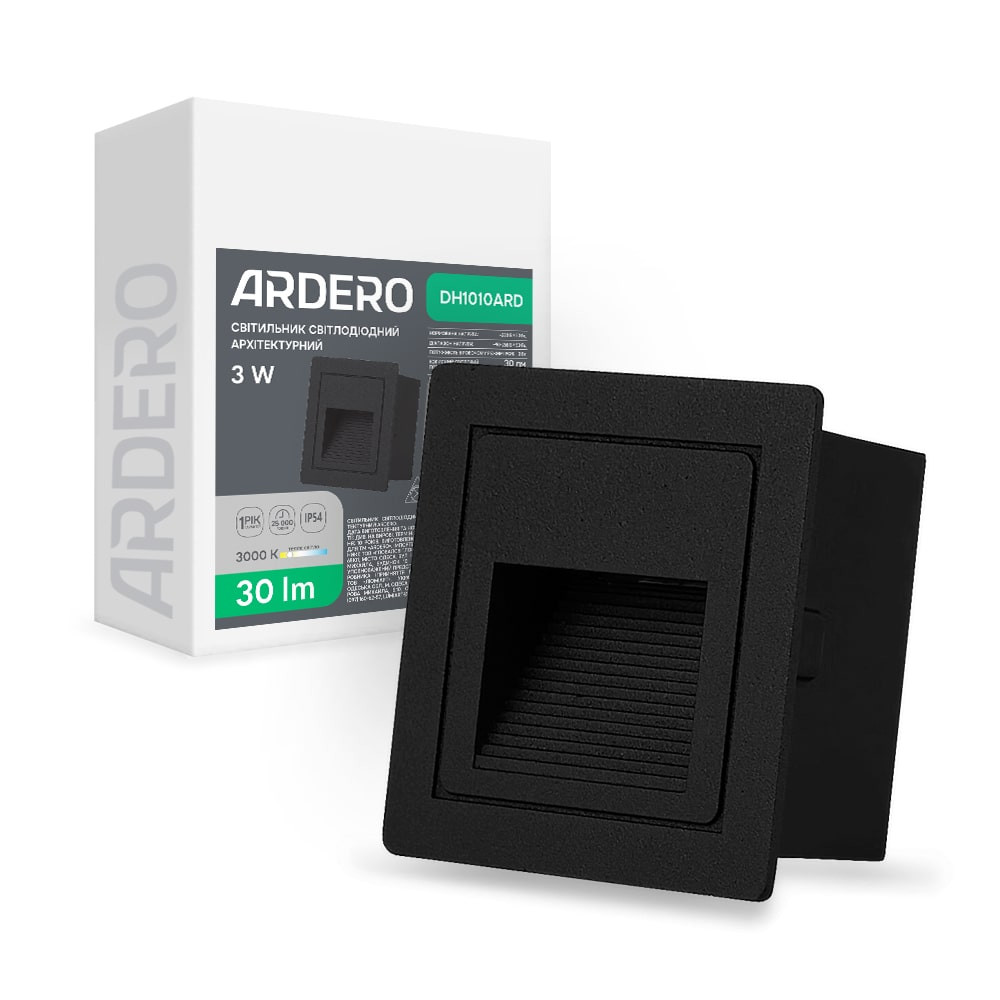 Архітектурний світлодіодний накладний світильник Ardero DH1010ARD LEVEL 3Вт 3000K чорний Харків - фото 1