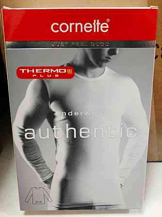 Cornette THERMO PLUS футболка чоловіча довгий рукав з начосом Чорний, XL Київ