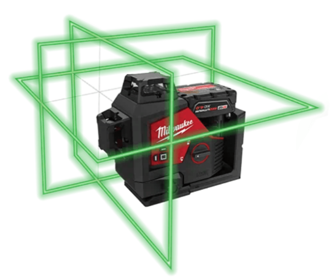Нивелир лазерный 3D аккумуляторный MILWAUKEE, M12 3PL-401C (+заряд. устройство. ,1акум.Х4Аг, кейс) Одесса - изображение 2