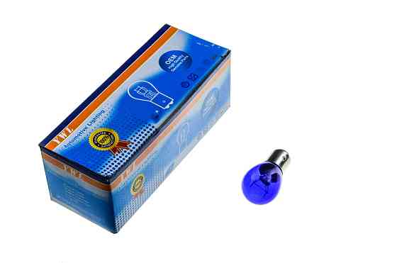 Лампа S25 (двоконтактна) 12V 21W/5W (стоп, габарит) (синя) YWL Київ
