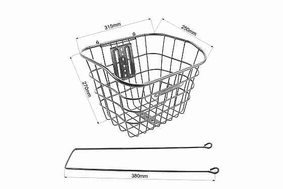 Кошик багажний передній 26" з кришкою, чорний YZ-061 (можливі подряпини, сколи, дефекти фарбування) Київ