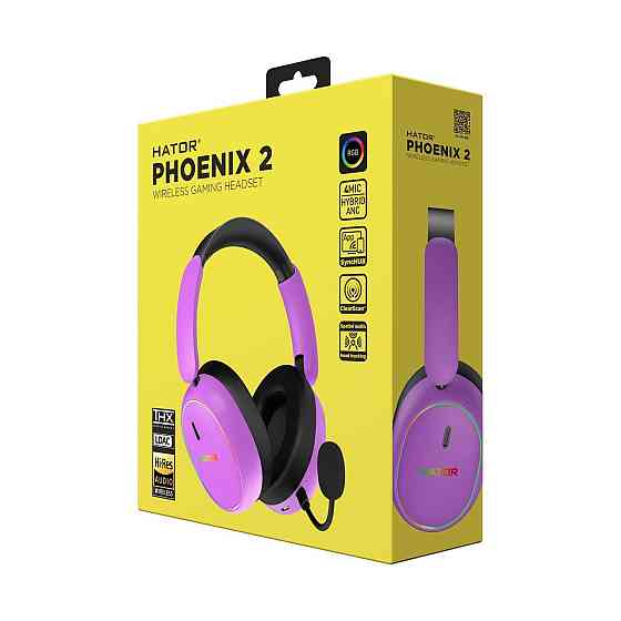 Гарнітура Hator Phoenix 2 Wireless Violet (ESH42) ( Фіолетовий ) Харьков