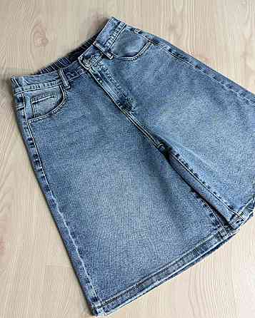 Шорти жіночі Liana 4-016 4-019 4-020 джинсові бермуди з резинкою на таліїі великі розміри блакитні, блакитний, З2, 32, 87 см, 114 см Київ
