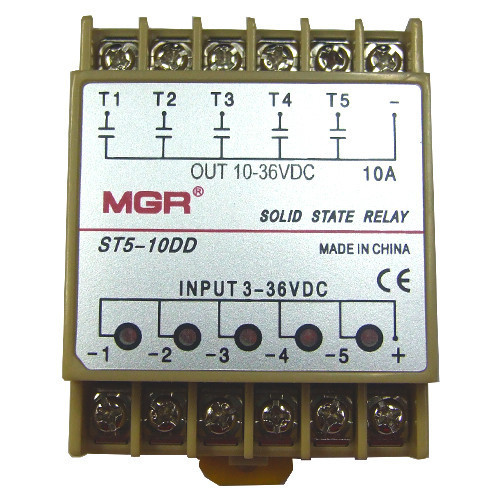 5-канальное твердотельное реле SSR ST5-10DD 10А DC-DC для управления нагревательными элементами Киев - изображение 1