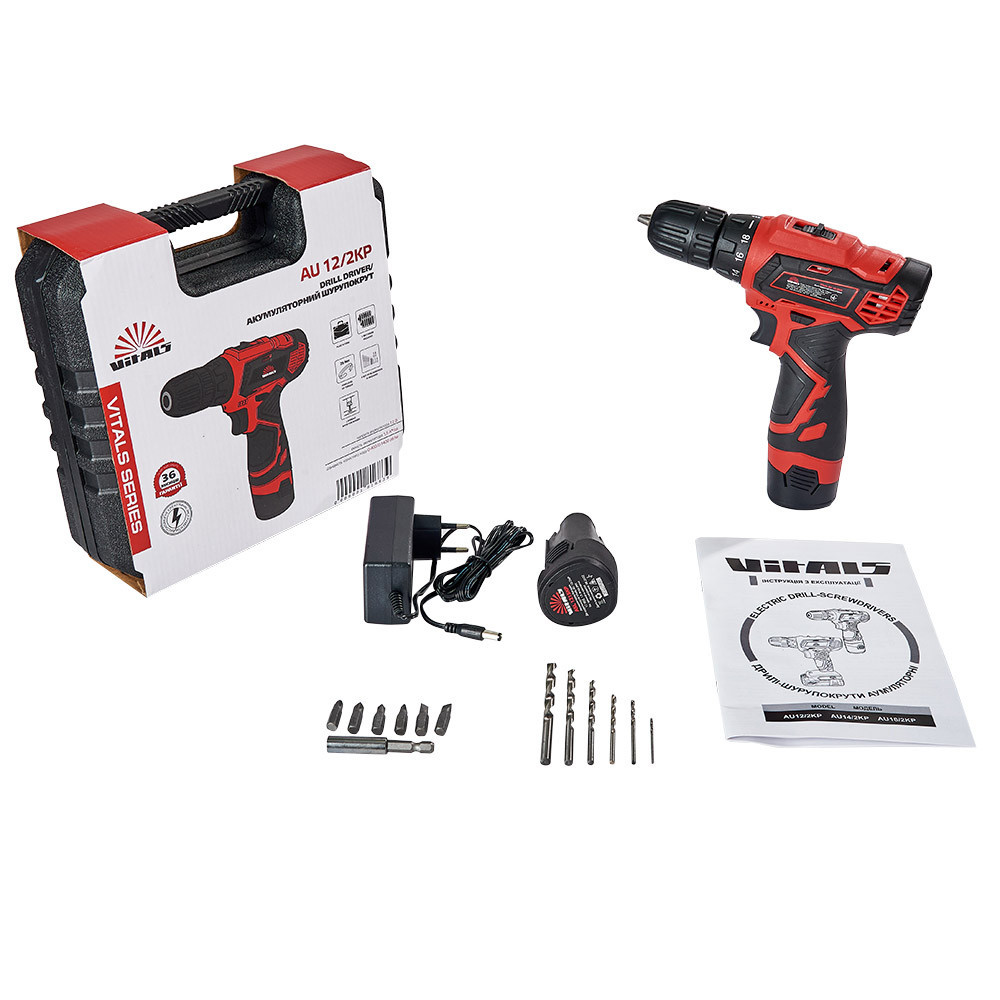 Дриль-шурупокрут акумуляторний Vitals AU 12/2KP Харків - фото 2