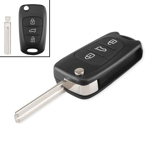 Викидний ключ корпус KIA K2 K5 TOY40 3 кнопки без чіпа та плати Київ - фото 2