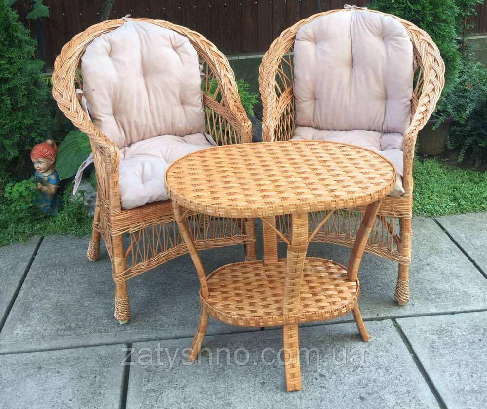Меблі з накидками Меблі з лози плетені | комплект балконних меблів Київ - фото 5