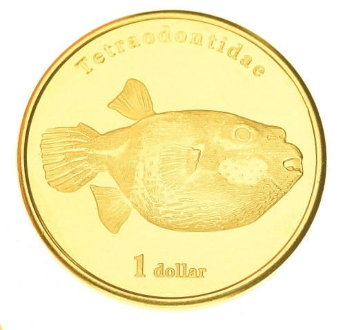 Муреа 1 доллар 2021 UNC Рыба - Иглобрюхая Полтава - изображение 1