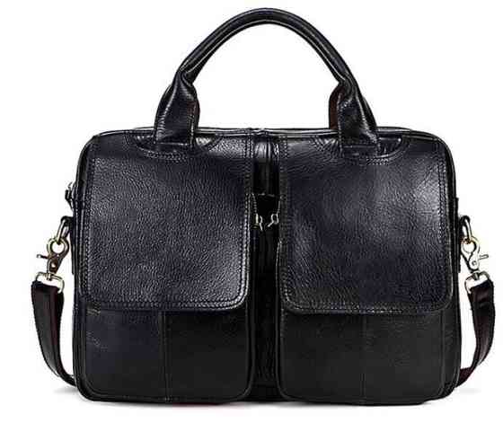 Сумка для ноутбука из натуральной кожи Vintage 14868 Черная Киев