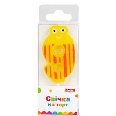 Свеча Maxi "9" 4,5 см, на торт (MX622053-9) Винница