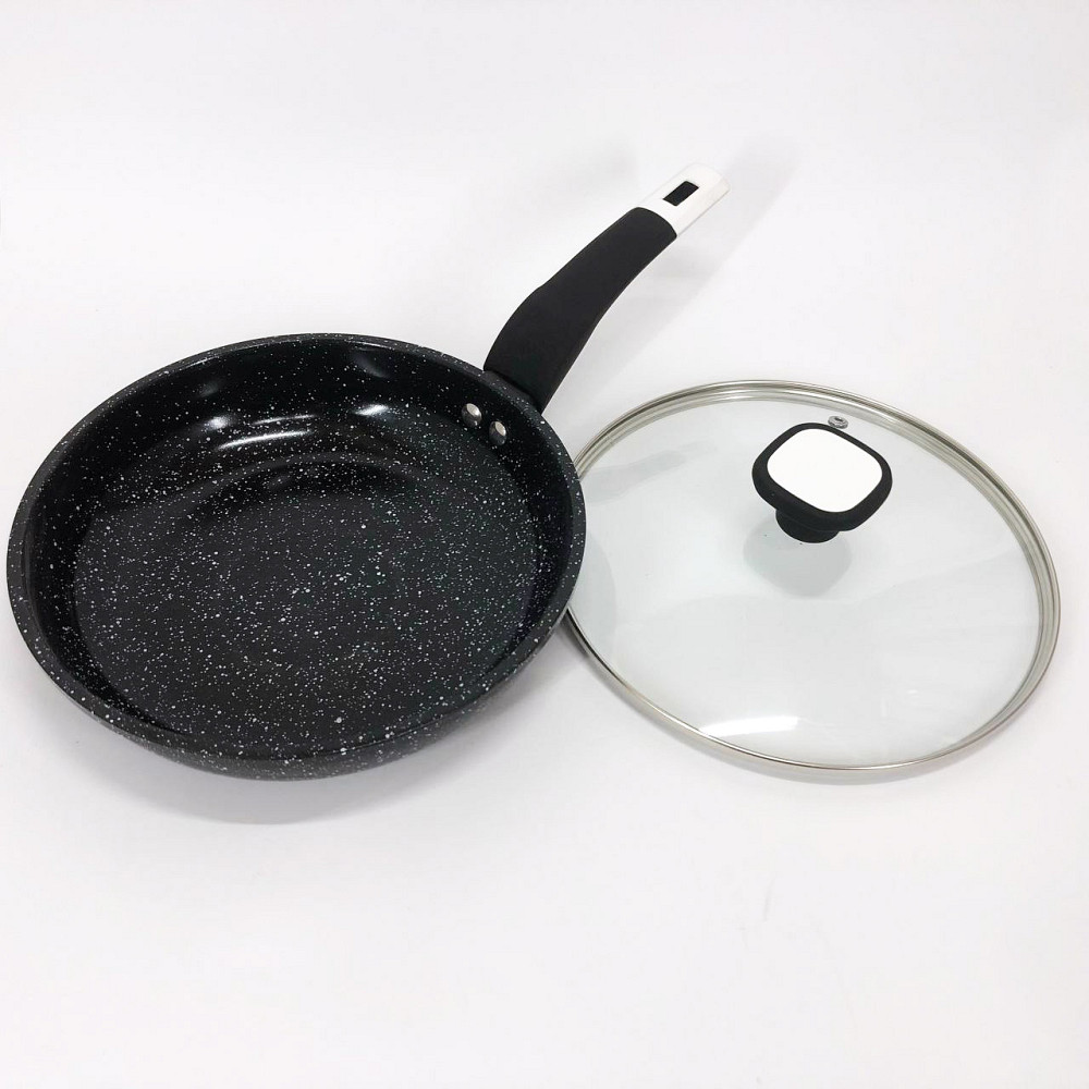 Сковорода з алюмінієвим шаром, Сковорода для індукційних варильних панелей з ручкою алюміній DR-46 Івано-Франківськ - фото 1