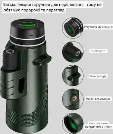 Компактний монокуляр AFL-314-A, 8x, IP68 Київ