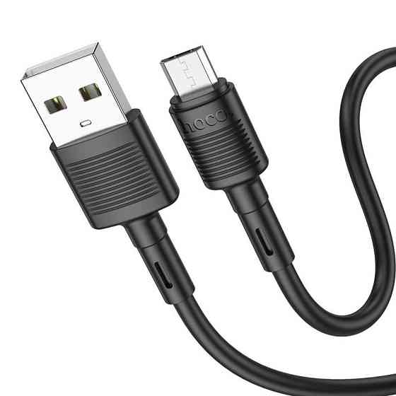 Кабель HOCO X83 USB to Micro 2.4A, 1m, PVC, PVC connectors, Black Киев