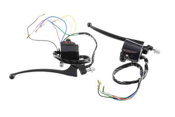 Блоки кнопок руля (пара) Сузуки AX100 (черные, рычаги, крепление) Мукачево