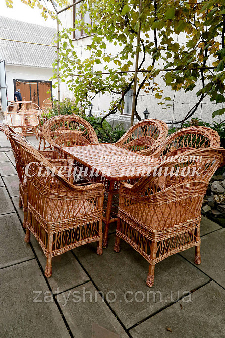 Комплект плетеной мебели из лозы на 6 персон Киев - изображение 3