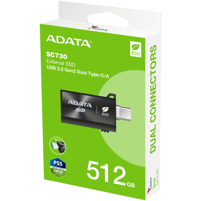 Накопичувач SSD USB 3.2 512GB SC730 ADATA (SC730-512G-CACTI) Вінниця - фото 10