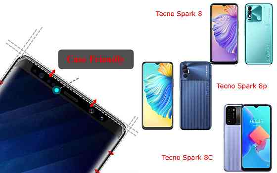 Захисне скло HyperGlass Pro для Tecno Spark 8, Spark 8p, Spark 8C – максимальна чутливість та захист Київ