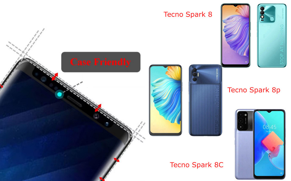 Захисне скло HyperGlass Pro для Tecno Spark 8, Spark 8p, Spark 8C – максимальна чутливість та захист Київ - фото 4