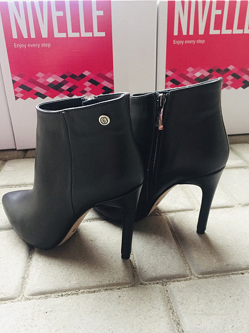 Nivelle Жіночі черевики NIVELLE чорні натуральна шкіра каблук 11см 35р (5454/10502-10512) Коломыя - изображение 1