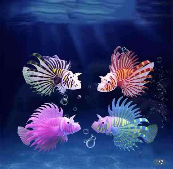 Штучна рибка Крилатка силіконова та люмінісцентна 10 на 7 см різнобарвний Київ