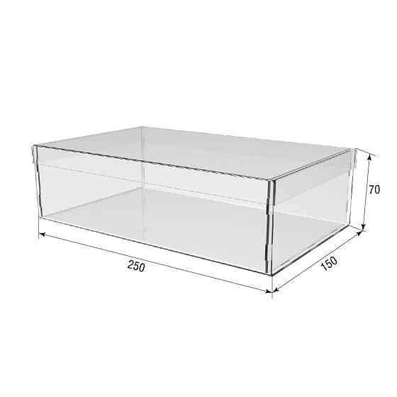 Коробка акриловая EKOSTAR 250х150х70 с крышкой Киев