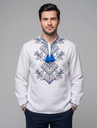 Чоловіча вишиванка на довгий рукав з орнаментом Дерево життя Київ