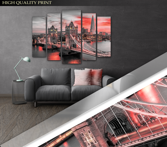 Модульна картина Лондон Захід Art-275_5 ( 80х118см ) Київ