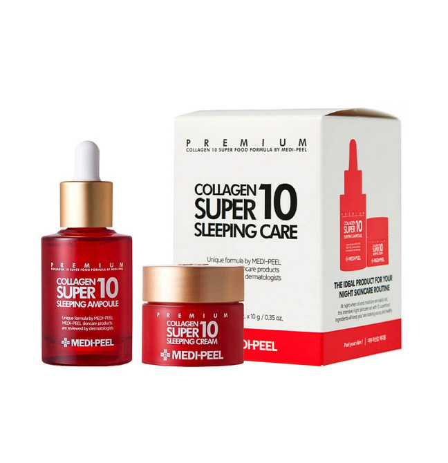Нічний набір для обличчя з колагеном Collagen Super 10 Sleeping Care Medi-Peel Київ - фото 1