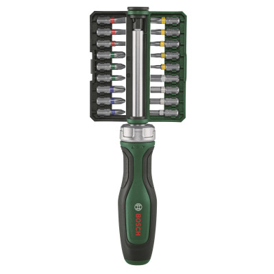 Набір викруток Bosch з тріскачкою, 18 біт, 225мм, сталь CrV (1.600.A02.Z9A) Вінниця - фото 2