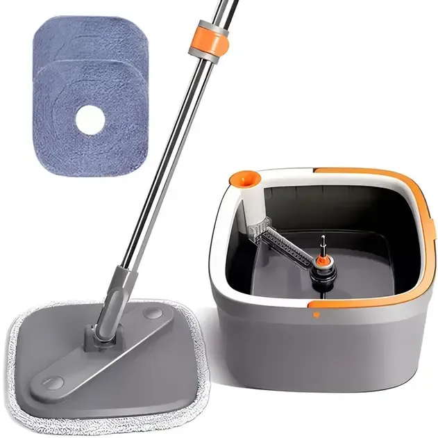 Комплект швабра с ведром для мытья полов Mop with bucket K10, с отжимом / Складная швабра Коломия - фото 1