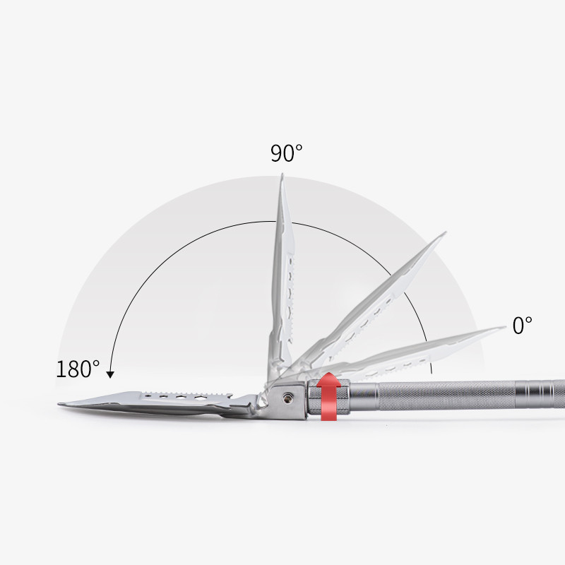 Лопата Naturehike Multifunctional outdoor shovel NH20GJ002, серебристый Ровно - изображение 3