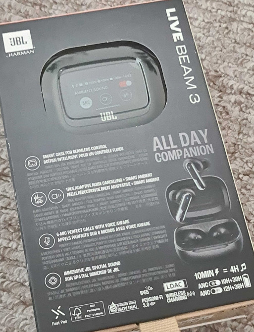 Наушники JBL Live Beam/Flex 3 (JBLLIVEBEAM3BLK) Black. ОРИГІНАЛ Київ - фото 3