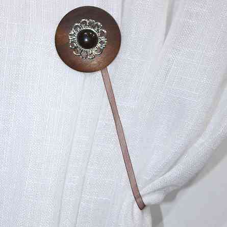 Магніти для штор і гардин (172м) Карпати набір 2 шт Коричневий з сріблястим (81-083) Київ