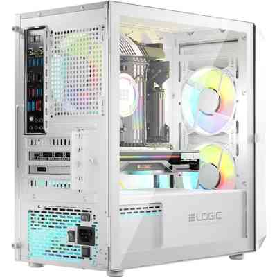 Корпус Logic concept PORTOS MESH+GLASS ARGB fans 3x120mm WHITE (AM-PORTOS-20-0000000-0002) Винница