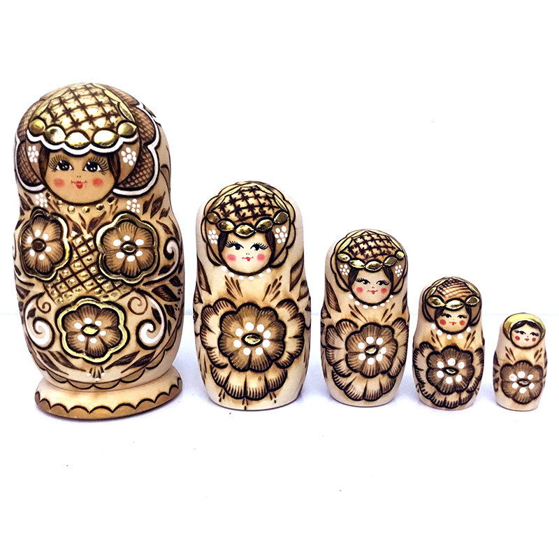 Матрешка сувенирная из дерева 5 шт Киев - изображение 1