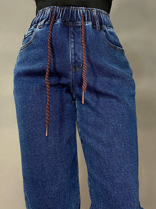 Джинсы женские Vanver 8335 утепленные на флисе MOM с резинкой на талии синие, синий, 30, 30, 85 см, 108 см Киев - изображение 17