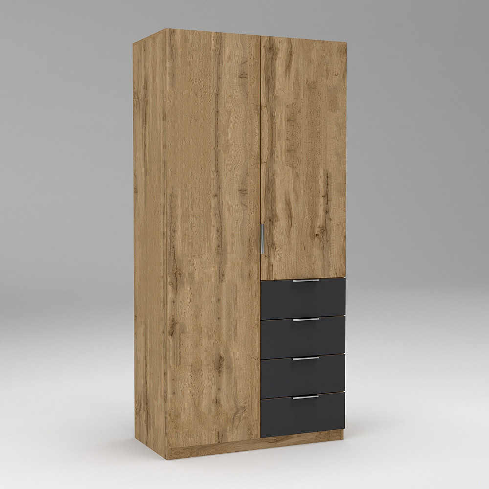 Шкаф Кристалл 1, Дуб Аппалачи/Антрацит, 1000х520х2100 Львов - изображение 3