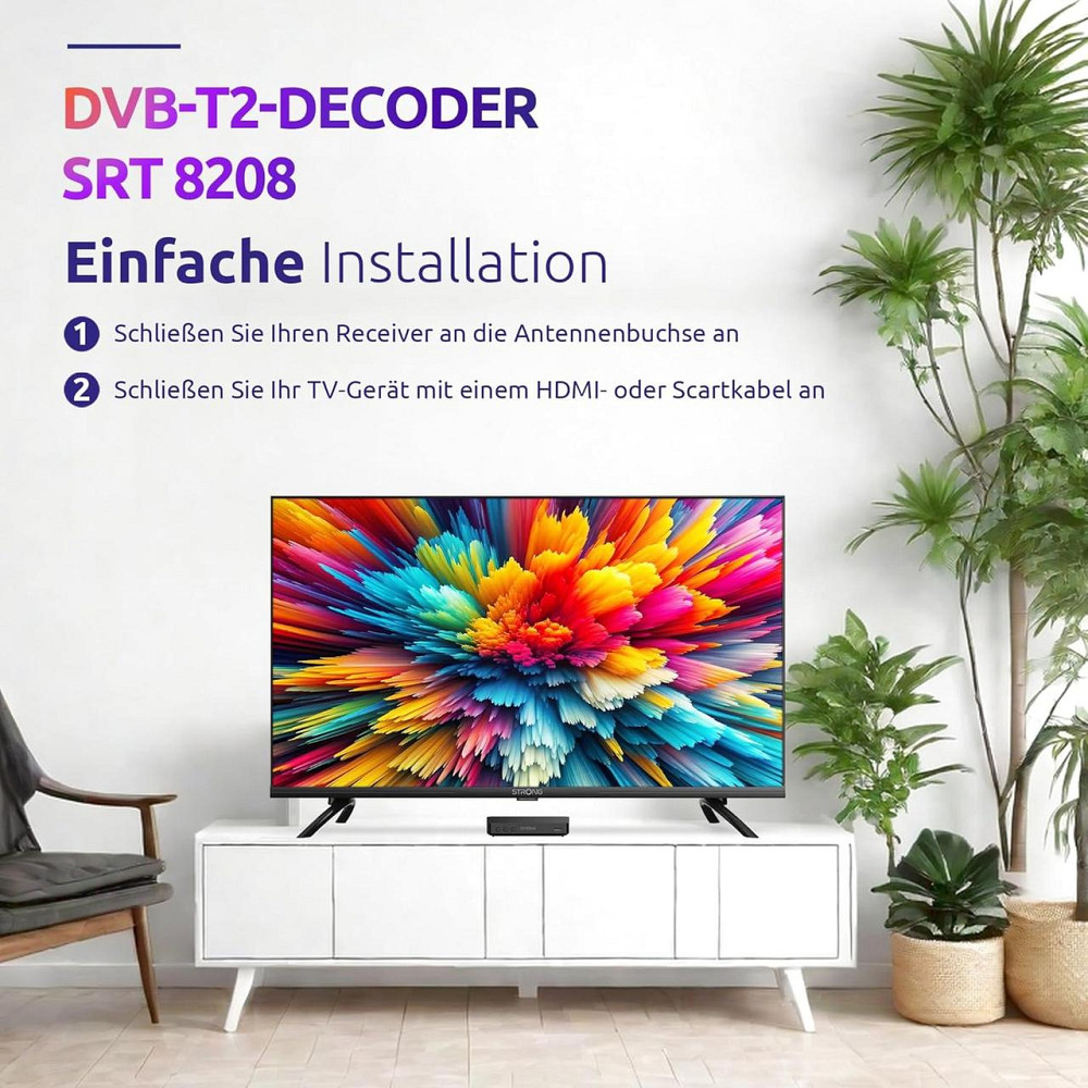 Ресивер STRONG SRT8208 DVB-T2 з записом HEVC265 HDMI USB Dolby Digital чорний Київ - фото 2