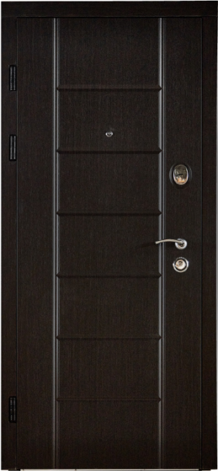 Двері вхідні Наші Двері РУБІЖ Б-287 Венге темний 860х2040 мм Київ - фото 1
