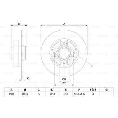 Гальмівний диск Bosch 0 986 479 007 Вінниця