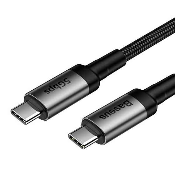 Кабель Baseus Cafule Cable Type-C PD3.1 Gen2 5A 1m Gray+Black Киев