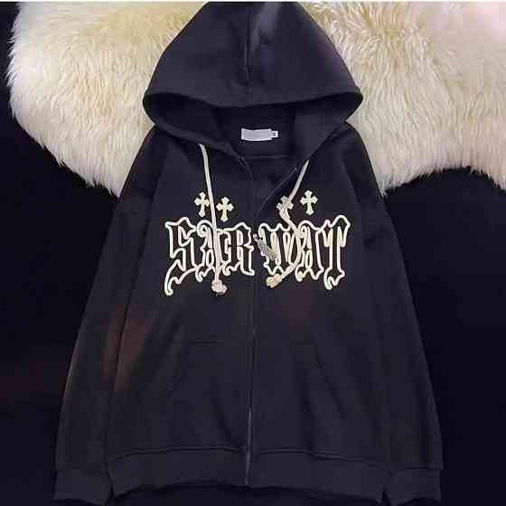 Женская стильная повседневная худи тринитка на флисе Одесса