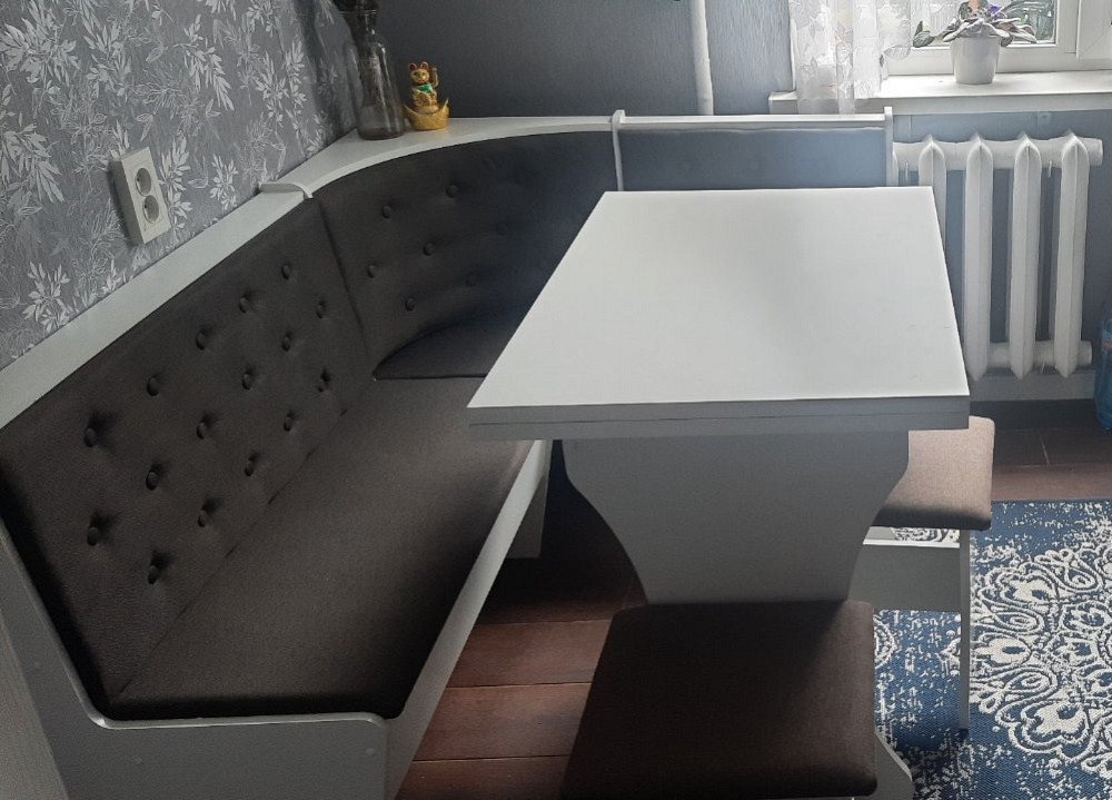 Кухонний куток, стіл та дві табуретки 154х114 см Сімейний - БІлий Львів - фото 7