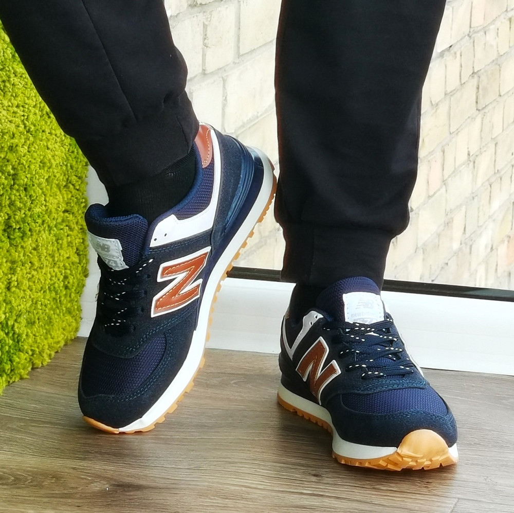 Синие Кроссовки New Balance 574 Женские Мужские Замшевые Нью Баланс (размеры: 36,37,38) - 74-7 Днепр - изображение 8