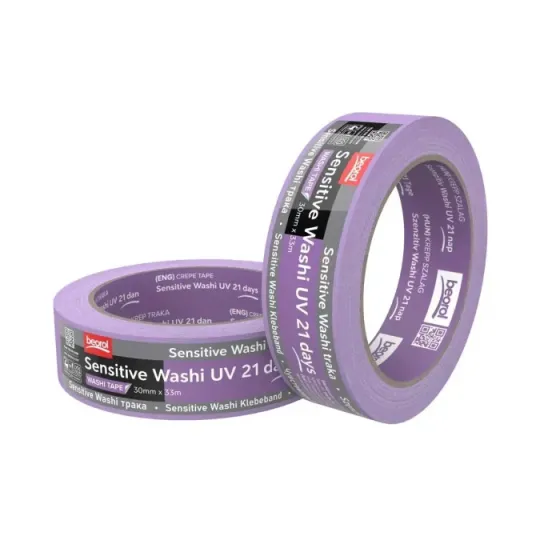 Малярна стрічка BEOROL SENSITIVE 21 день UV Washi Paper 30 мм*33 м  (комплект 5+1 в подарунок) Київ