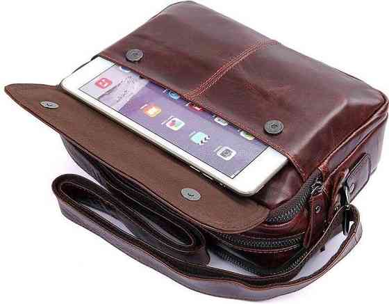 Сумка мужская Vintage 14558 из натуральной кожи Коричневая Киев