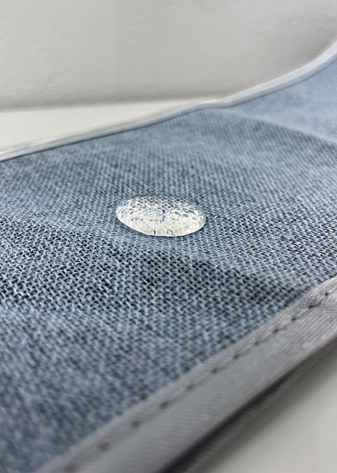 Комплект штор на люверсах VR-Textil Блэкаут двусторонний ASHEN NIGHT № 1839ш Голубой 150х270 см 2 шт (37-0280) Киев - изображение 7